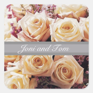 Floral Wedding Envelope Seals and Stickers