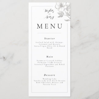 Floral Wedding/Event Menu