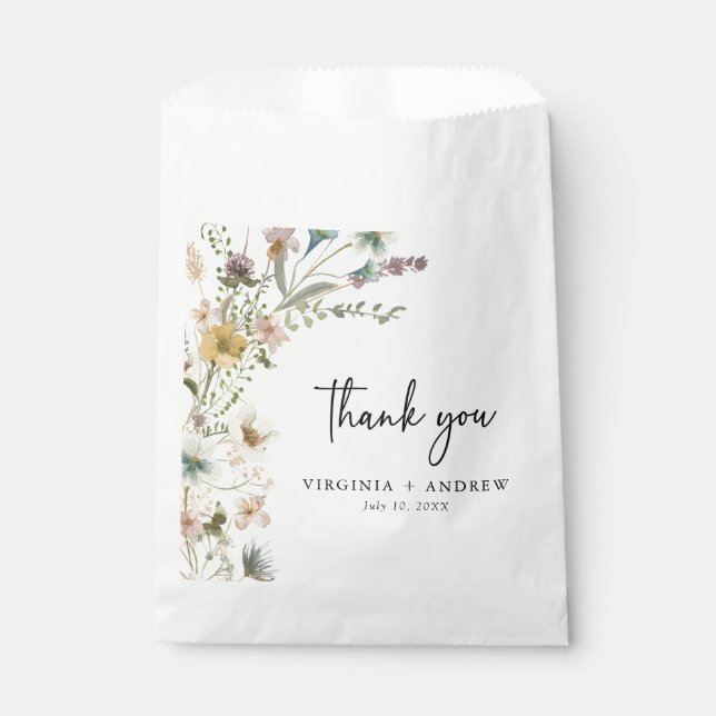 Floral Wedding Favour Bags (Front)