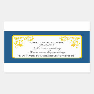 Floral Wedding Favour Sticker