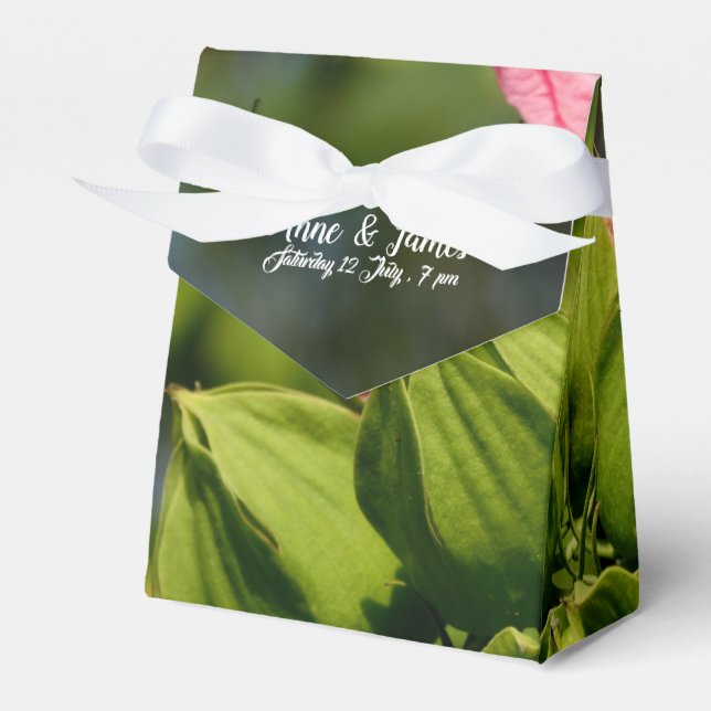 Floral Wedding Favour Tent Boxes (Front Side)
