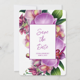 Floral Wedding Flat Save The Date Invitations