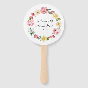 Floral Wedding Hand Fan