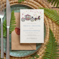 Floral Wedding Horse Carriage Butterflies Bridal 