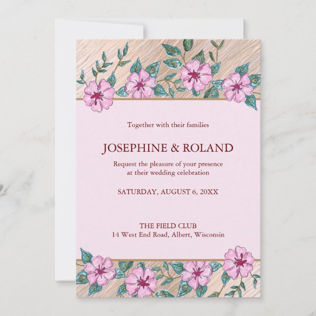 Floral Wedding Invitation (Front)