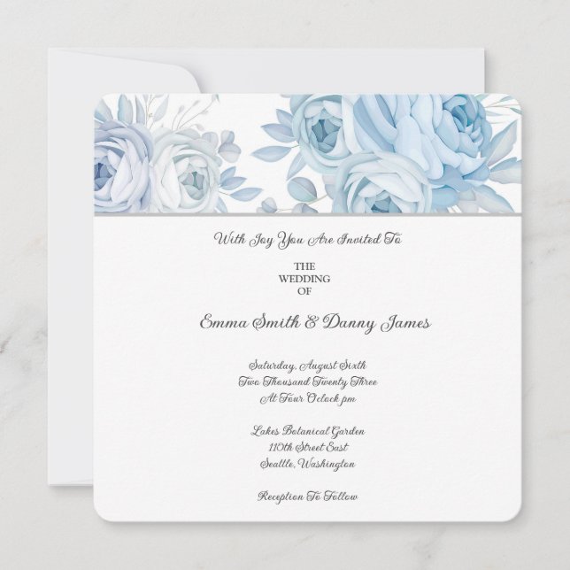 Floral Wedding Invitation (Front)