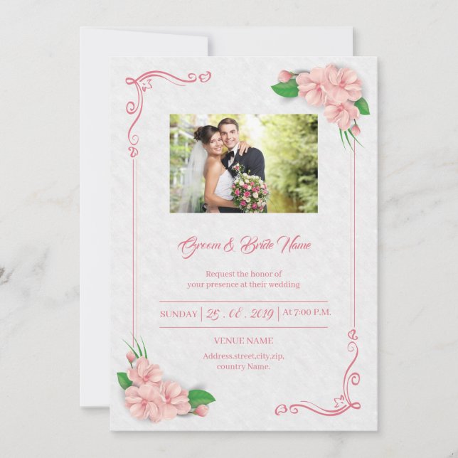 Floral Wedding Invitation (Front)