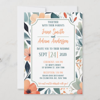 Floral Wedding Invitation