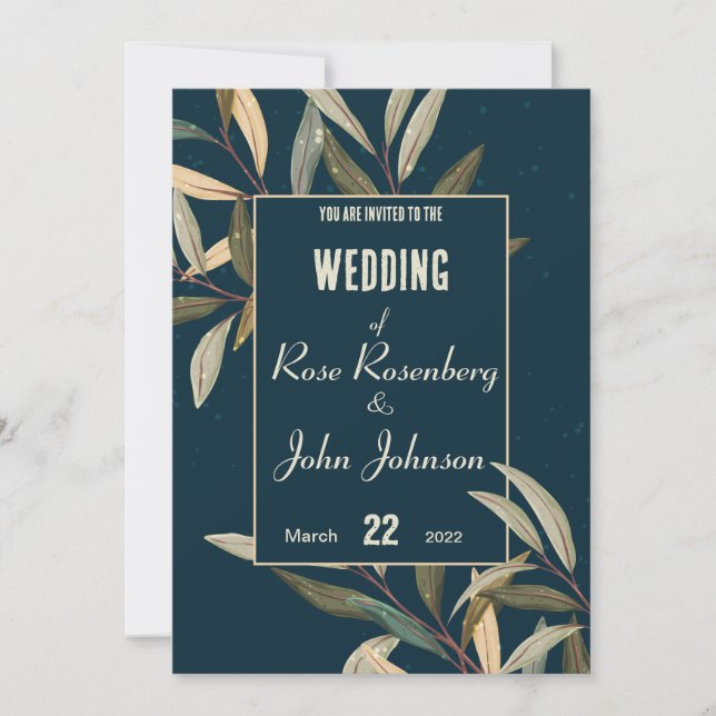 Floral Wedding Invitation (Front)