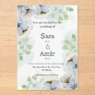 Floral wedding Invitation 