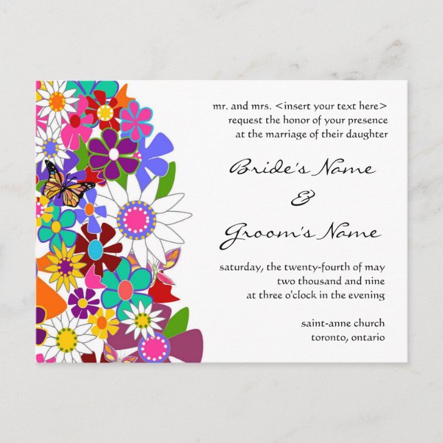 Floral Wedding Invitation (Front)