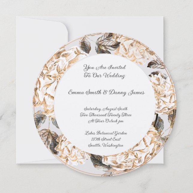Floral Wedding Invitation (Front)
