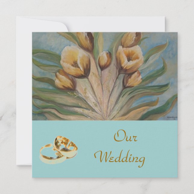 floral wedding invitation (Front)