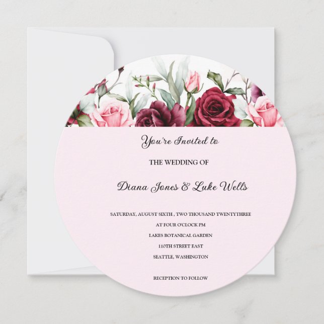 Floral Wedding Invitation (Front)