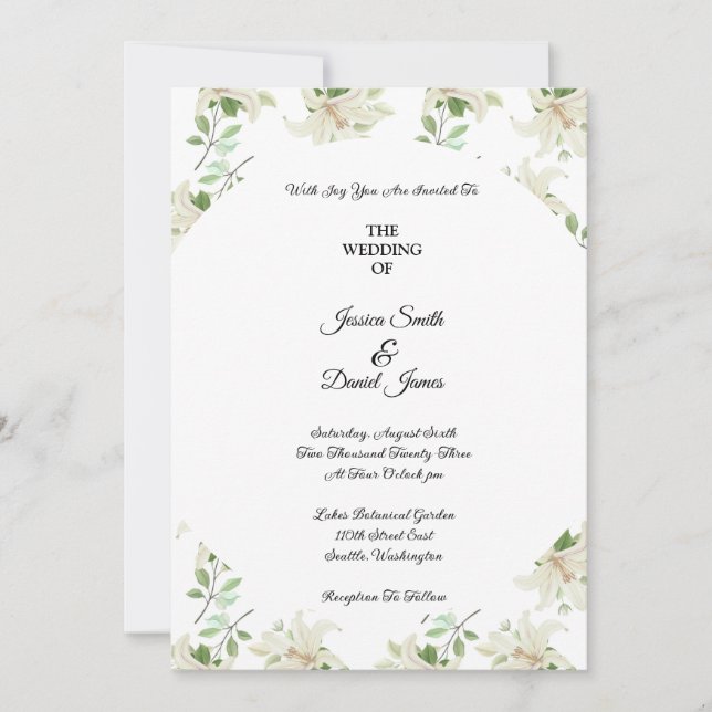 Floral Wedding Invitation (Front)