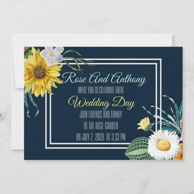 Floral Wedding Invitation (Front)
