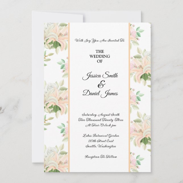 Floral Wedding Invitation (Front)