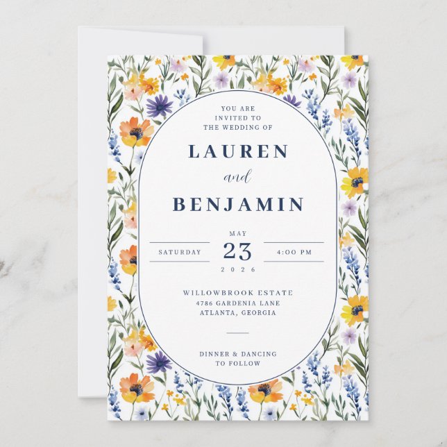 Floral Wedding Invitation (Front)