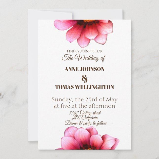 Floral Wedding Invitation (Front)
