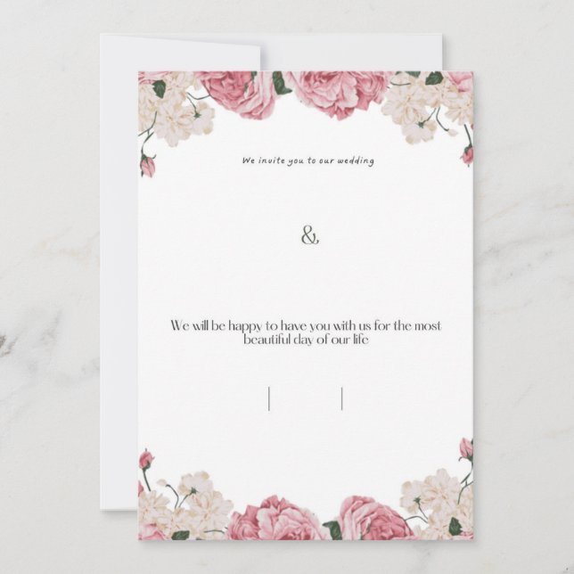 Floral Wedding Invitation Card (Front)