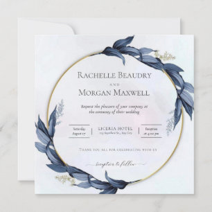 Floral wedding invitation Card