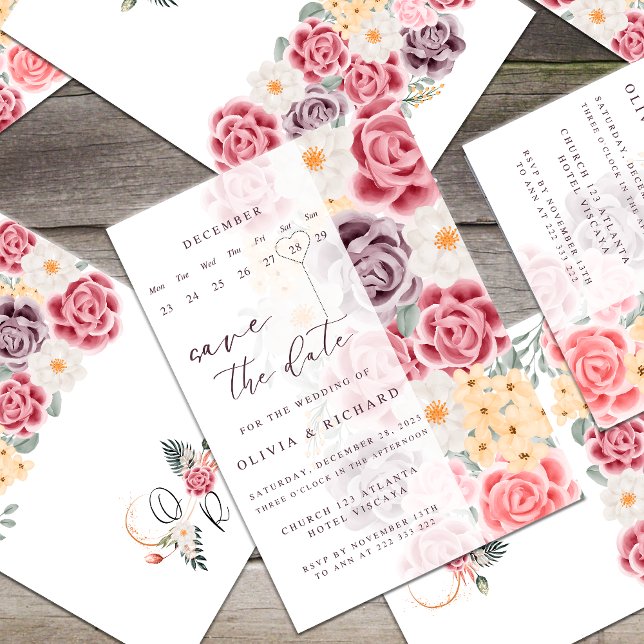 Floral wedding invitation combines romantic elegan (Creator Uploaded)