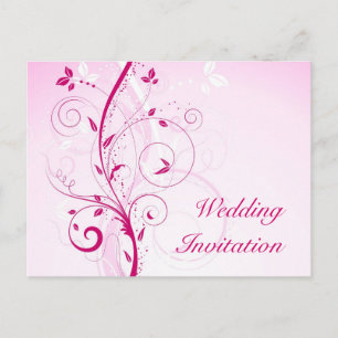 Floral Wedding Invitation Postcard
