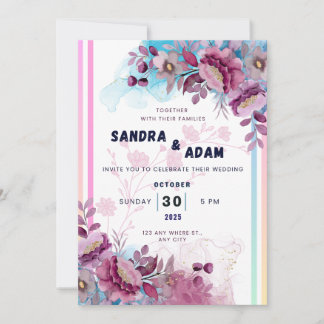 Floral Wedding Invitation | Romantic Garden Editab
