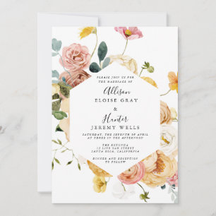 Floral Wedding Invitation Sutton