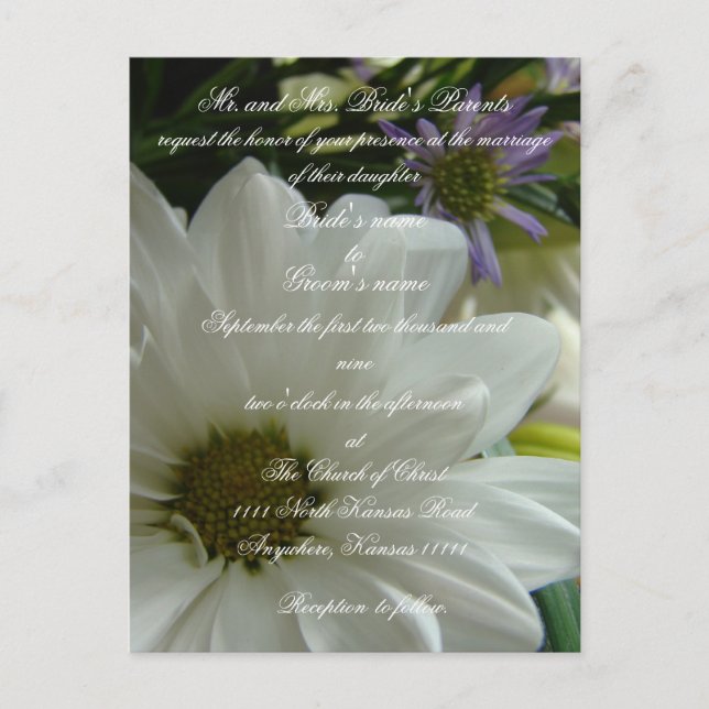 Floral Wedding invitation with scripture Postcard (Front)