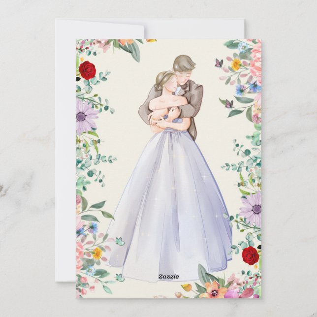 Floral Wedding Invitations Elegant Designs (Back)