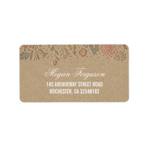 Floral Wedding Label