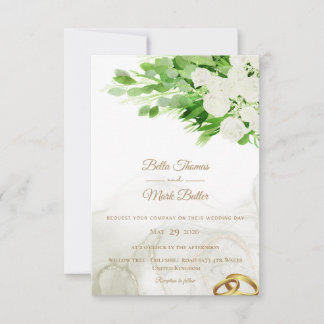 Floral wedding main invitation