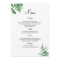 Floral Wedding Menu Card