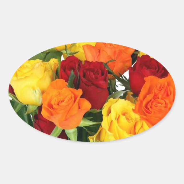 FLORAL WEDDING OVAL  ENVELOPE SEALS & STICKERS (Front)