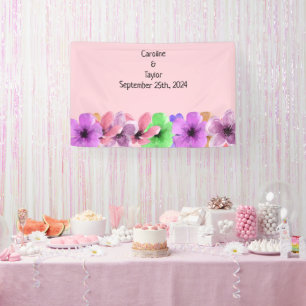 Floral wedding party Banner