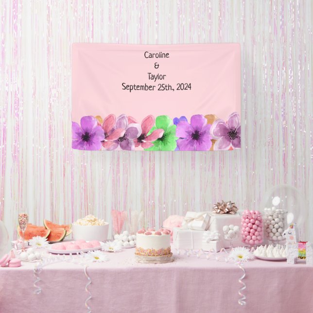 Floral wedding party Banner (Party)