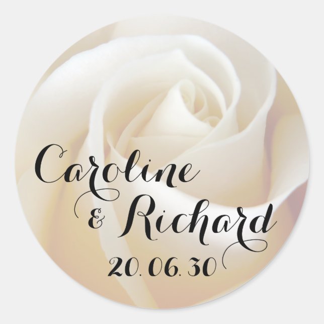 Floral Wedding Personalised Sticker (Front)