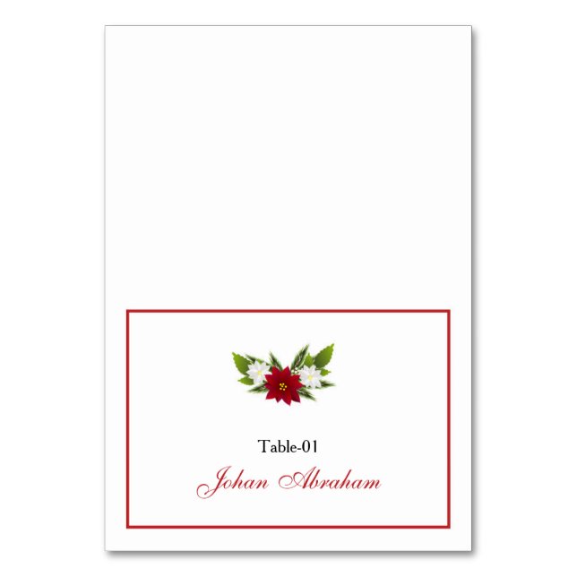 Floral Wedding Place card (Front)