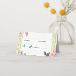 Floral Wedding Place Cards