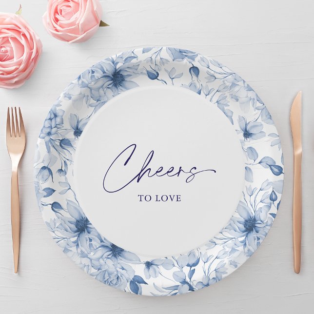 Floral Wedding Plate – Cheers to Love  (Creator Uploaded)