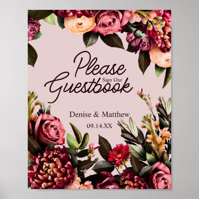 Floral Wedding Poster (Front)