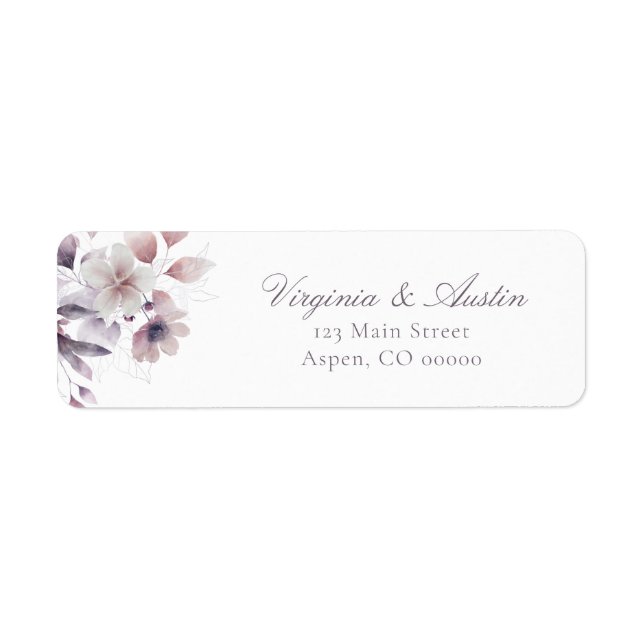 Floral Wedding Return Address (Front)