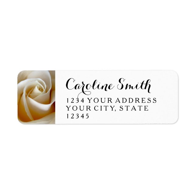Floral Wedding Return Address Labels (Front)