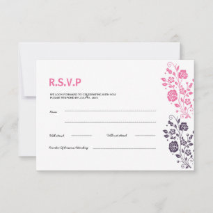 Floral Wedding RSVP Card