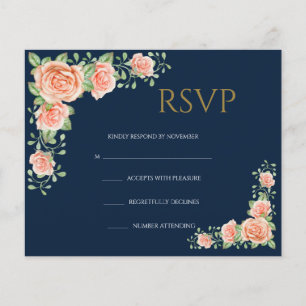 Floral Wedding RSVP Card