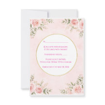 Floral Wedding RSVP Cards - Elegant CResponse Card
