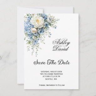 Floral Wedding Save The Date Invitation