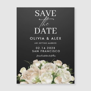 Floral Wedding Save The Date Magnetic Invitation