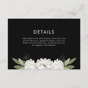 Floral Wedding Sprigs Details Enclosure Card